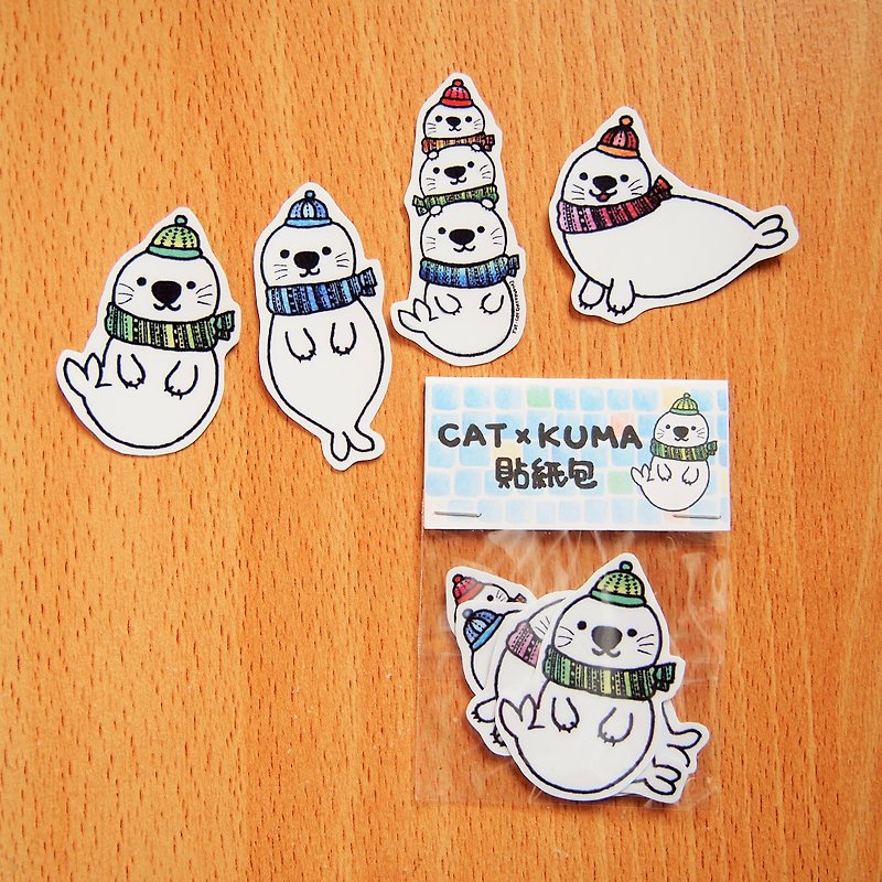 Waterproof Sticker Pack-Mini Seal (4pcs) - Stickers - Paper Multicolor