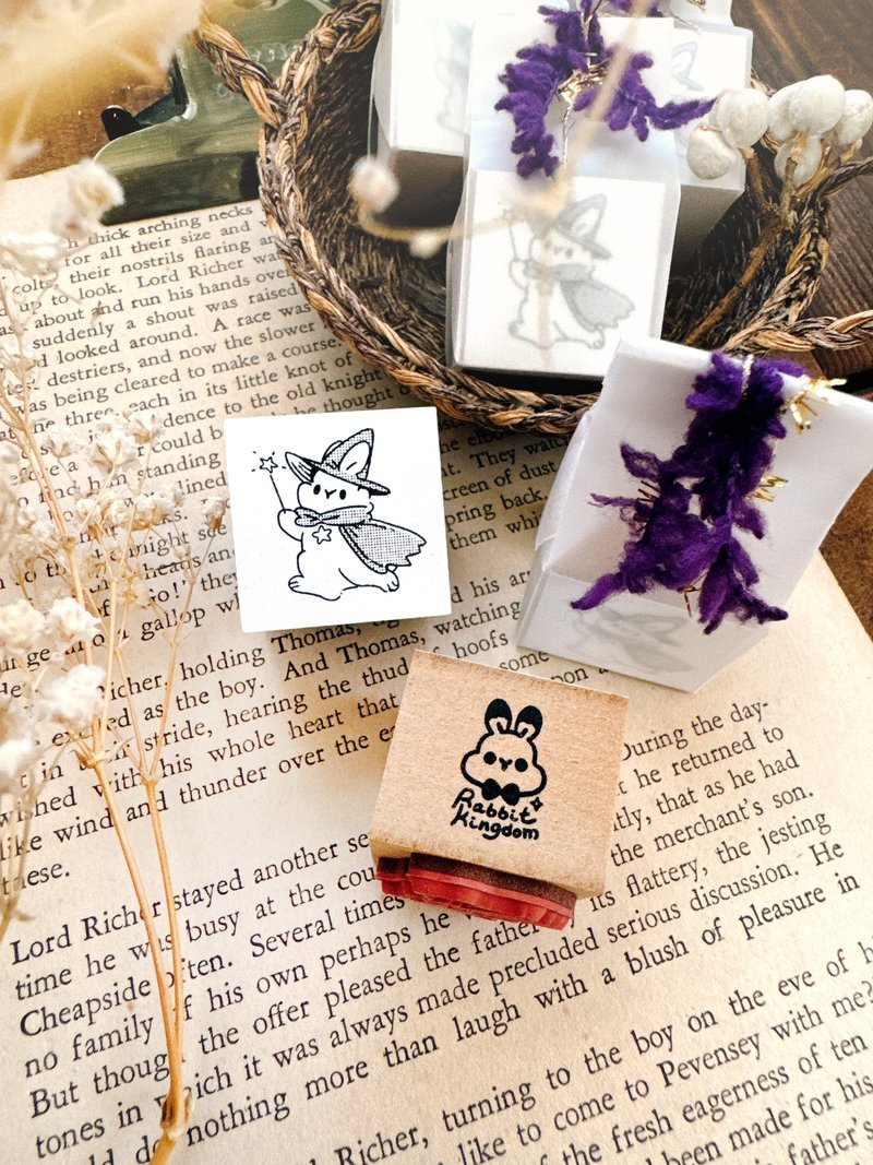 Witch Liliko-Bunny Stamp - ตราปั๊ม/สแตมป์/หมึก - ไม้ สีม่วง