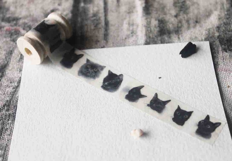 Black cat paper tape - มาสกิ้งเทป - กระดาษ สีดำ