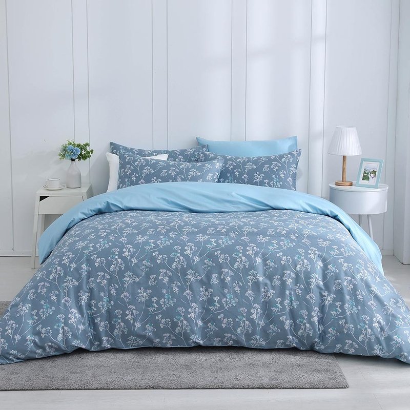 Hongyu 300-woven American cotton quilt cover bed bag set Tingsina (double/large/extra large) - เครื่องนอน - ผ้าฝ้าย/ผ้าลินิน สีเขียว