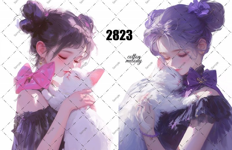 original sticker no.2823 人物ステッカー オリジナルステッカー オリジナル人物ステッカー 装飾ステッカー cotton melody - 貼紙 - 紙 