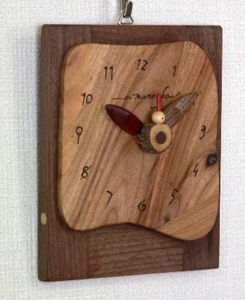 Rustic watch * Camphor (camphor) - Clocks - Wood Orange