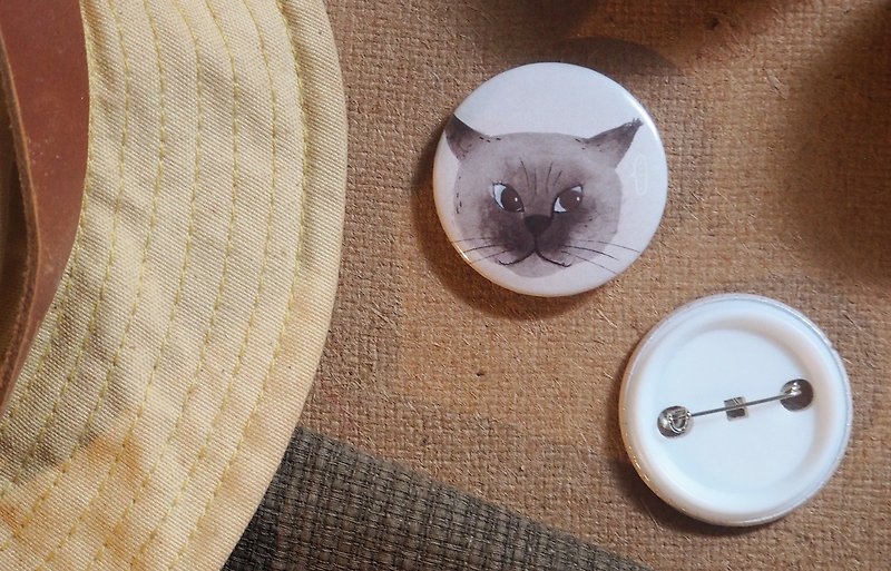 Pin badges cat eyes - 徽章/別針 - 其他金屬 多色
