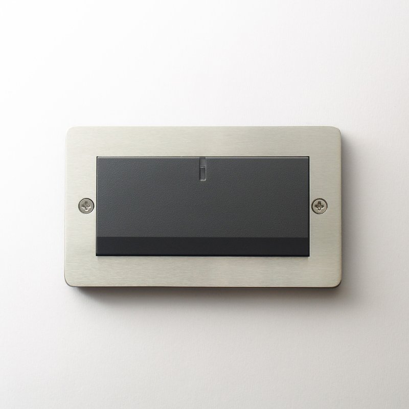 Standard switch panel hairline Silver with Panasonic international brand GLATIMA one switch - Lighting - Stainless Steel 