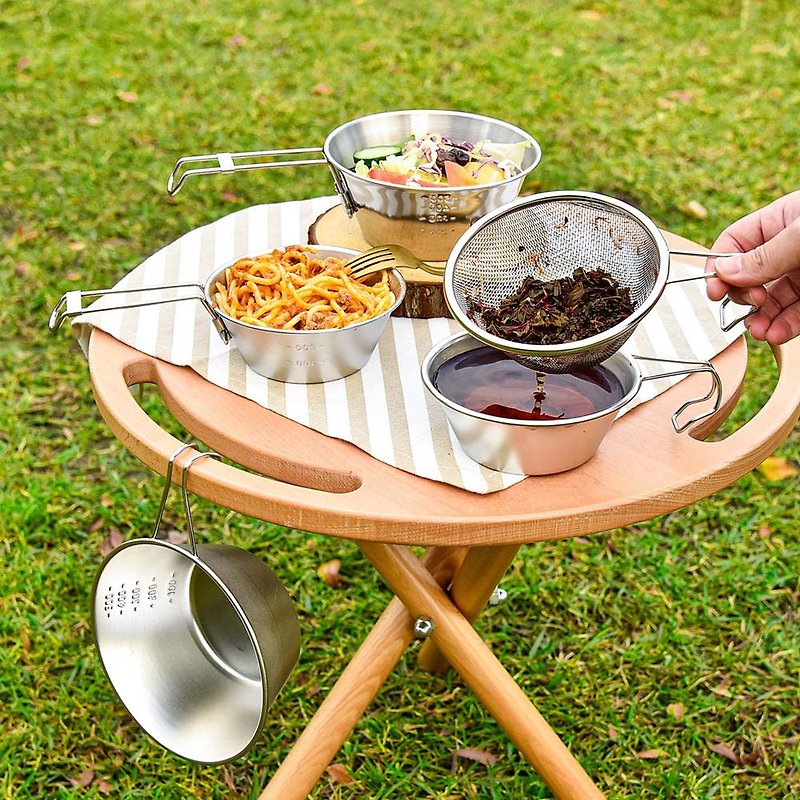 304 Stainless Steel Outdoor Camping Syrah Bowl Set of Five - ถ้วยชาม - สแตนเลส สีเทา