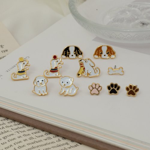 Little OH! 手工飾品 狗寶寶小玩伴 全系列混搭耳環 拉布拉多 臺灣土狗 查理士小獵犬