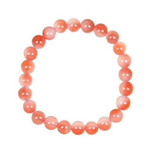 正佳珠寶 Gemsrich Jewelry 【正佳珠寶】南紅瑪瑙 頂級玉化蜜桃南紅 6.8-7.3mm 南紅瑪瑙手珠