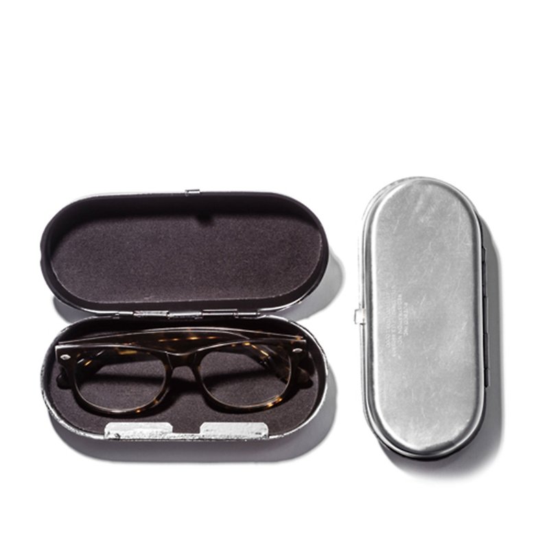 Discontinued decision!!! GLASSES CASE Natural Multi-function glasses storage box / Industrial silver - Eyeglass Cases & Cleaning Cloths - Other Metals Silver