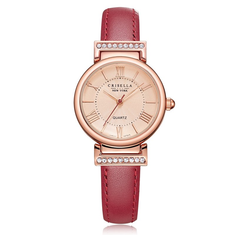 Elegant Vintage Design Ladies Leather Watch - นาฬิกาผู้หญิง - โลหะ 