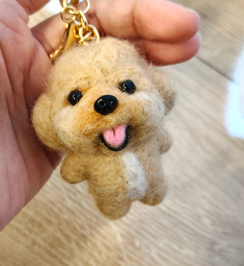 客製商品-貴賓 - 鑰匙圈/鑰匙包 - 羊毛 金色