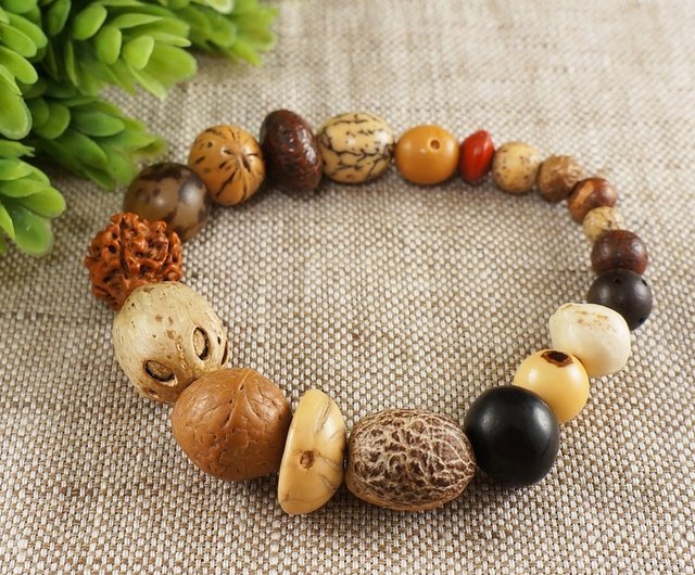 Wood Bracelet Vietnam Oud Bracelet Brown Orange Yellow Wooden Fashion Unique Beads Beaded Bracelet high quality Necklace Jewelry For Men Women