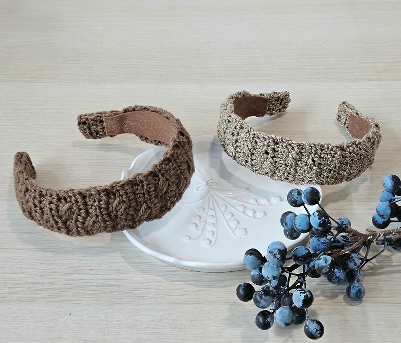 hand made. Rich chocolate twist headband (hairband/hair accessories/headband) - Headbands - Wool Brown