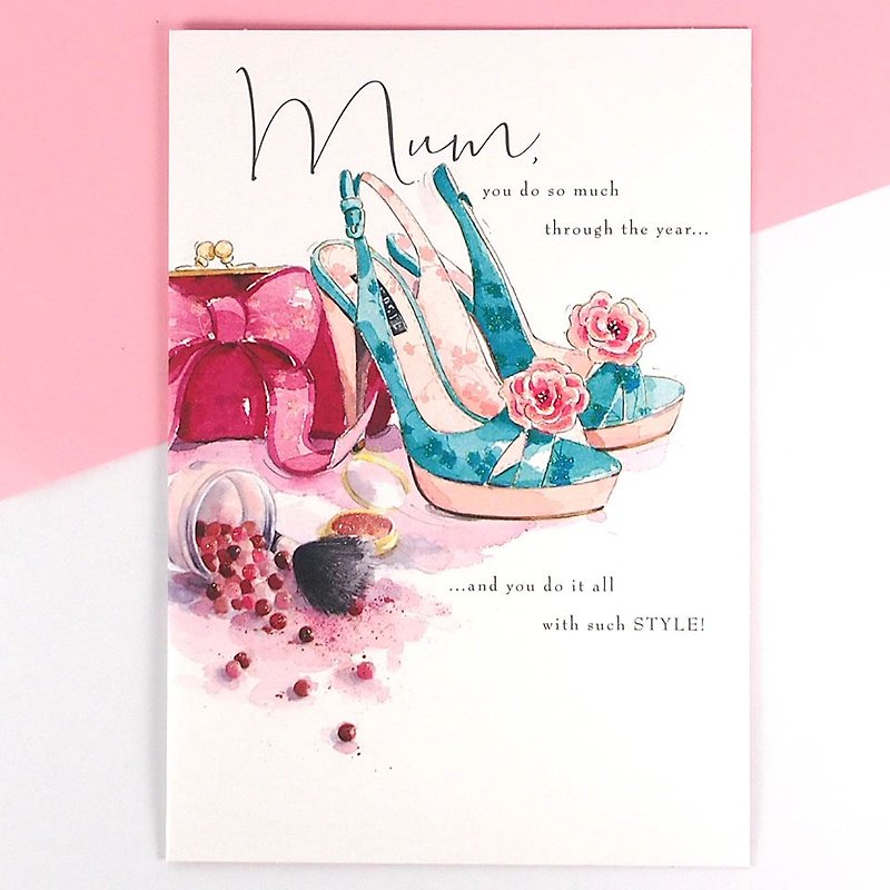 Tiffany blue and green high heels] [Mother's Day Card - Cards & Postcards - Paper White