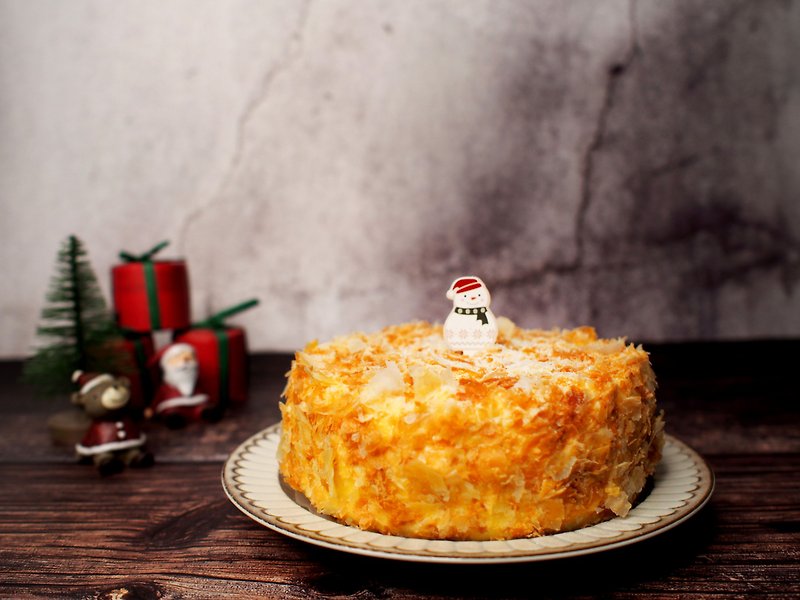 Christmas Gift Box Low Calorie Cake Lemon Chiffon Cake Low Fat Refreshing 6 Inch - Cake & Desserts - Fresh Ingredients Yellow