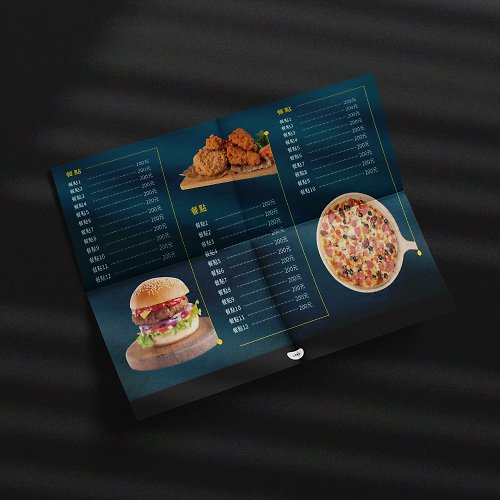 谷月視覺設計工作室 客製化價目表-橫式【 餐飲款 13 】