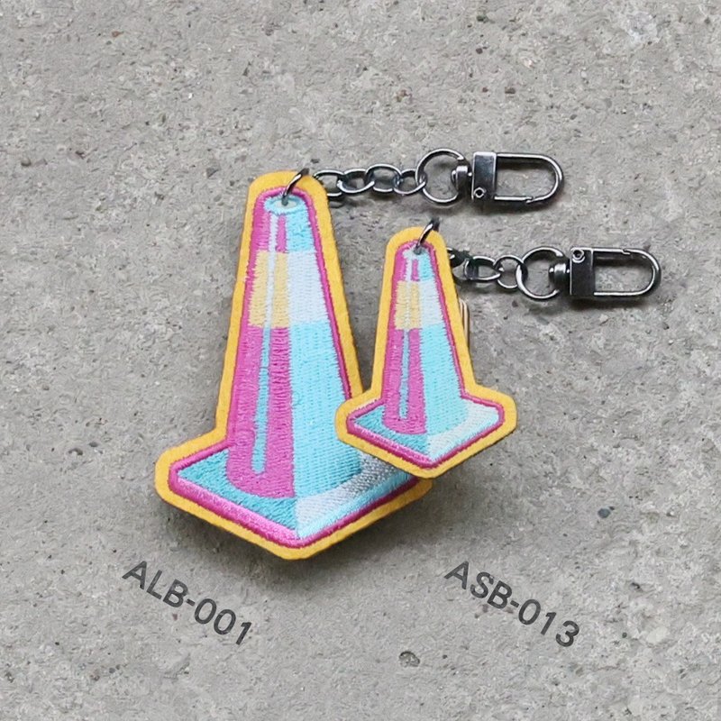 Safety Cone_Triangle Cone | Local Taiwanese Embroidered Penda - Charms - Thread 