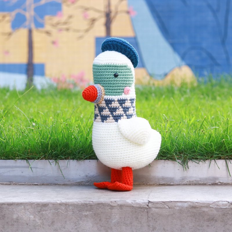 Literary Youth Painter Quack Duck - Knitting, Embroidery, Felted Wool & Sewing - Cotton & Hemp Multicolor