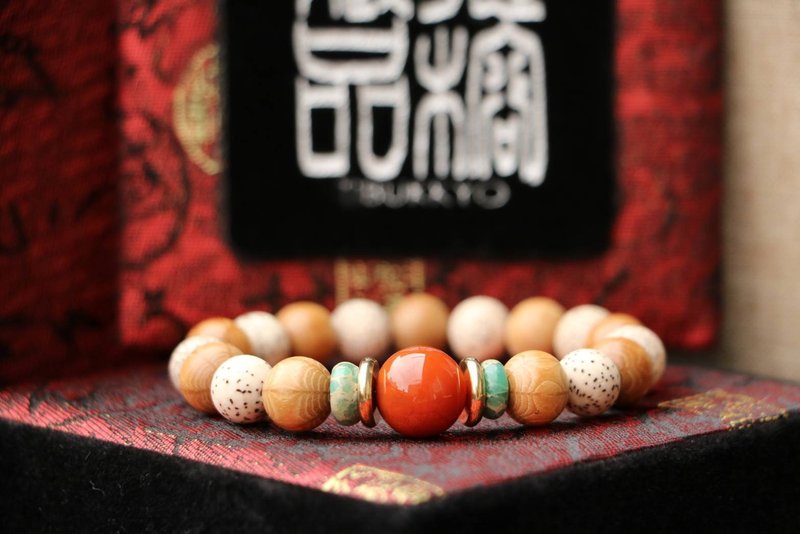 精品星月菩提子 10mm圓珠 六道木 多寶手珠 客製化串珠設計 佛珠 - 手鍊/手環 - 植物．花 