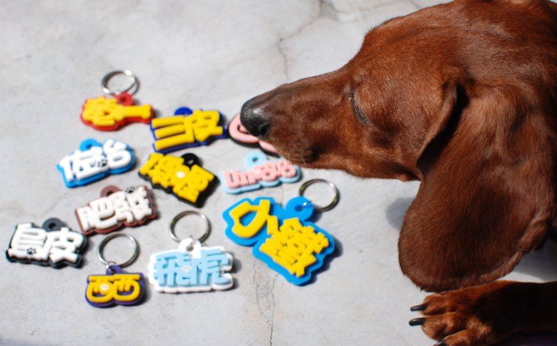 毛小孩防走失吊牌/三種尺寸/背面可以刻聯絡資料 - 項圈/牽繩 - 壓克力 