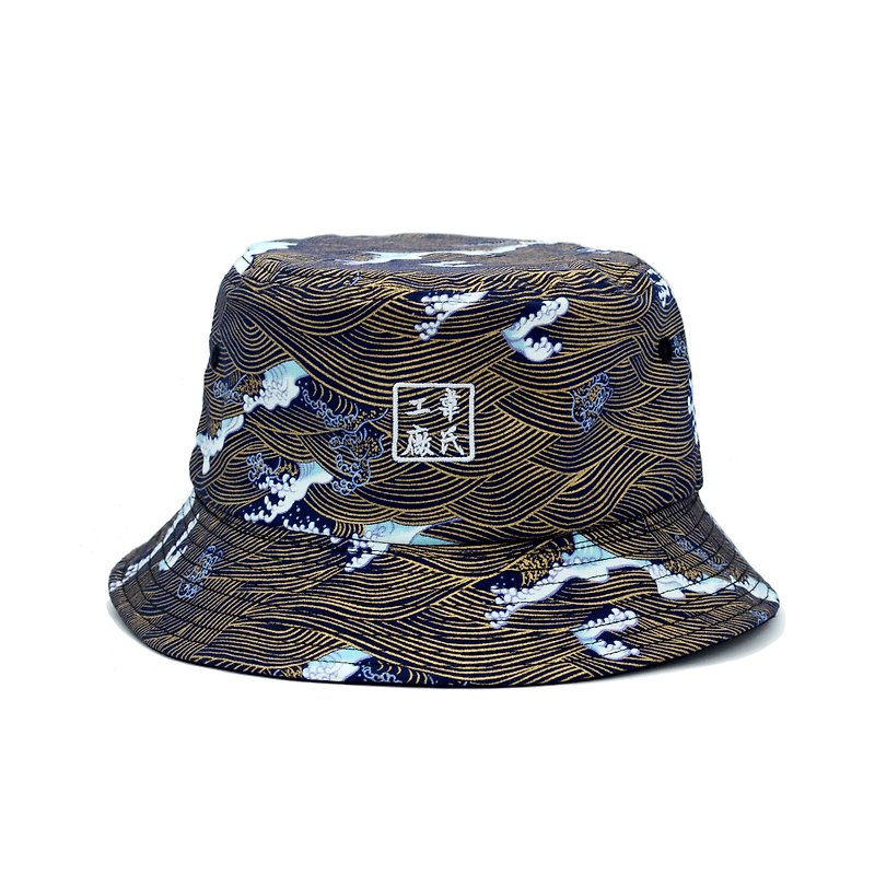 Wils Fabrik 浮世繪雙面漁夫帽 - 亞洲別注版 - 帽子 - 絲．絹 多色