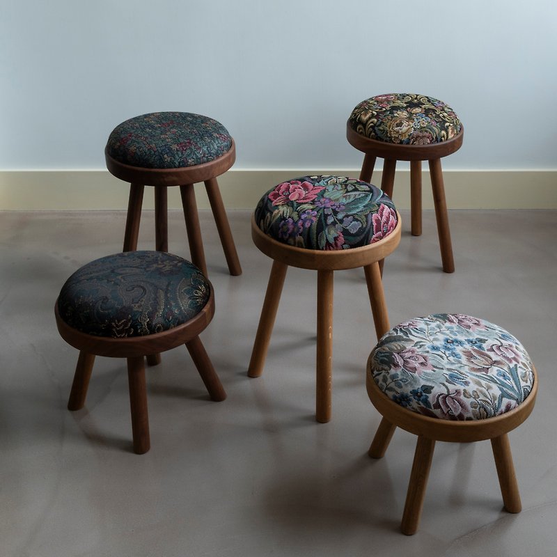 TOMO - touch leather/classical floral fabric/chairs, chairs, stools, dining chairs, gift furniture - Chairs & Sofas - Wood Multicolor