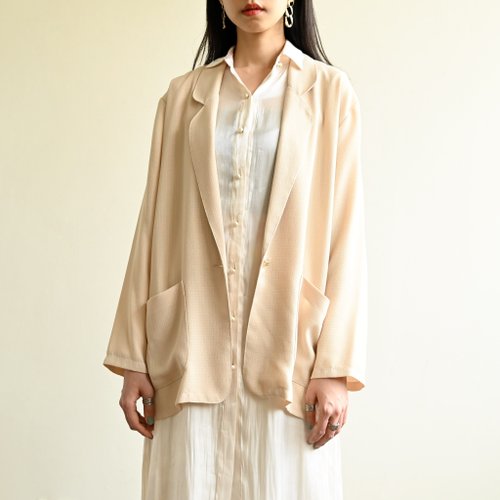 那舒比古著 NaSuBi Vintage 【NaSuBi Vintage】寬鬆版型純色古著外套