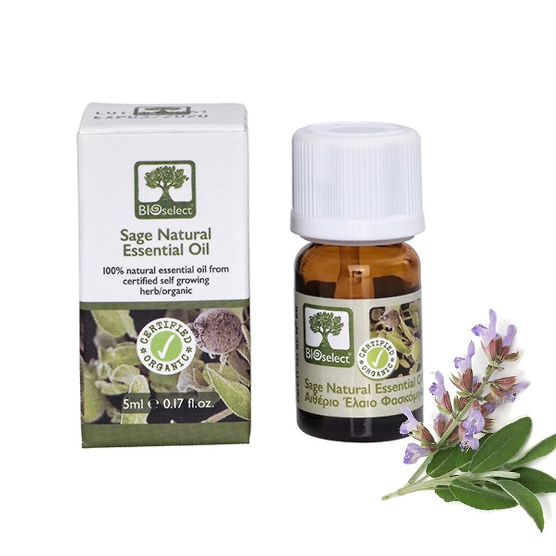 Greek BIOselect (100% pure organic certified essential oil) sage essential oil - น้ำหอม - พืช/ดอกไม้ 