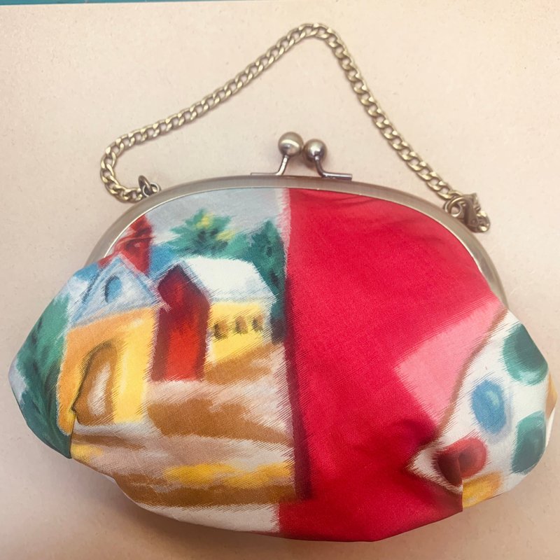 着物リメイクバッグ - 手提包/手提袋 - 絲．絹 紅色