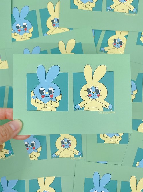 BUBUWORLD BubuWorld 藍兔兔的日常ver.1 明信片