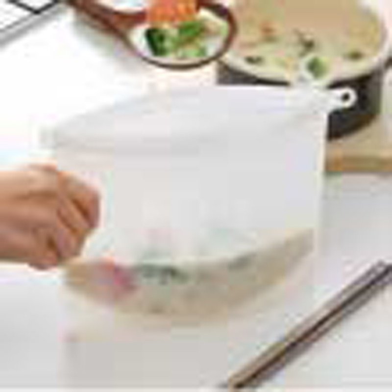 Reusable Silicone Bag Sandwich (1000 Ml), Silicone cooking storage bag - เครื่องใช้ไฟฟ้าในครัว - ซิลิคอน ขาว