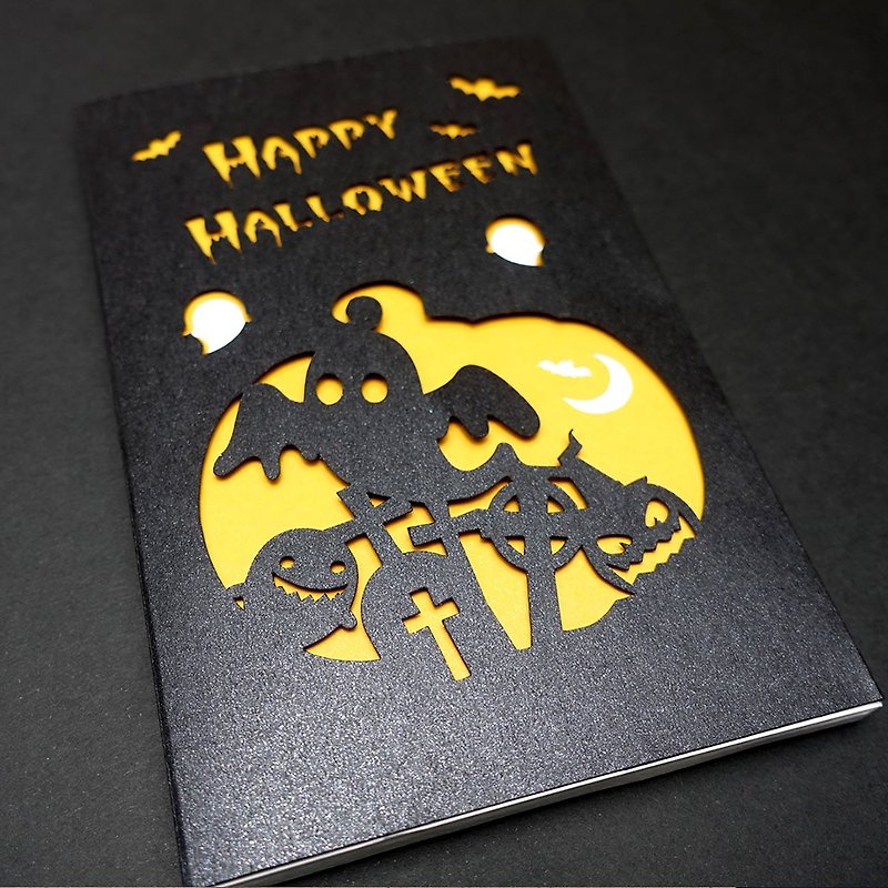 Wow Talking Halloween Card Halloween - Hollow Cutting - Recording Card Surprise Gift - Cards & Postcards - Paper Black