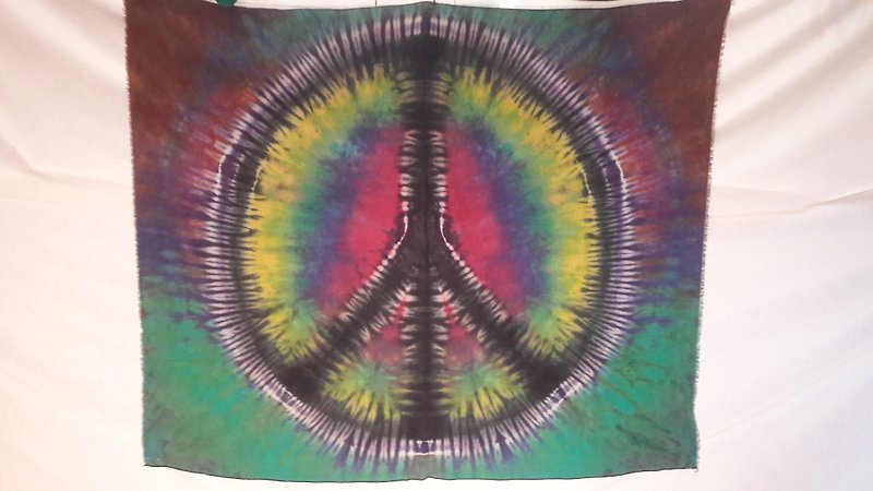 peace sign dye fabric - ของวางตกแต่ง - ผ้าฝ้าย/ผ้าลินิน สีม่วง