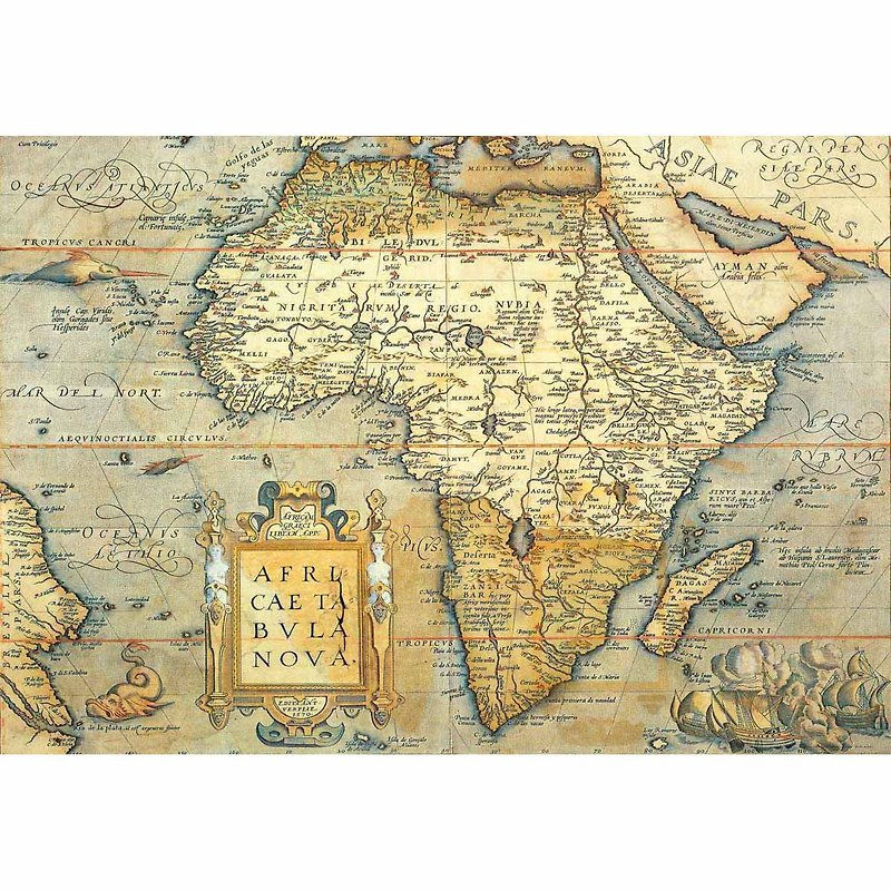 義大利 IFI 海報 古代非洲地圖 - 壁貼/牆壁裝飾 - 紙 多色