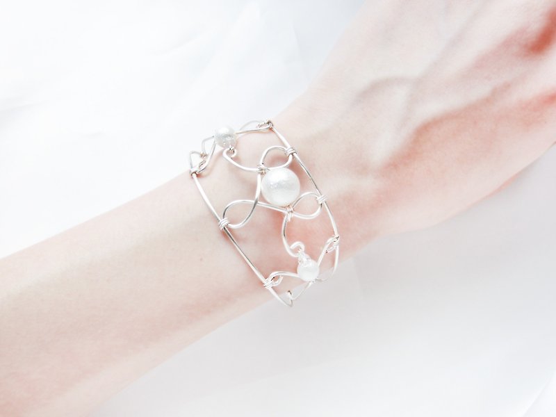 Baroque style love pearl bracelet - Bracelets - Gemstone 