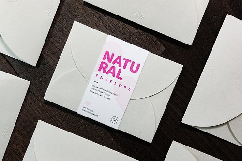 Aoto Letterpress 歐圖印刷 Natural 自然系列 / A6心形信封 / 淺灰色