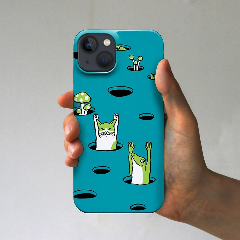 Smartphone case Appearing from the hole Turquoise