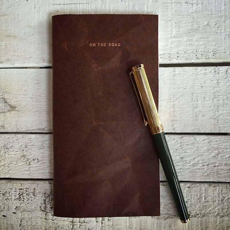 Notebook/on the road/leather paper/ravageable - Notebooks & Journals - Paper Brown