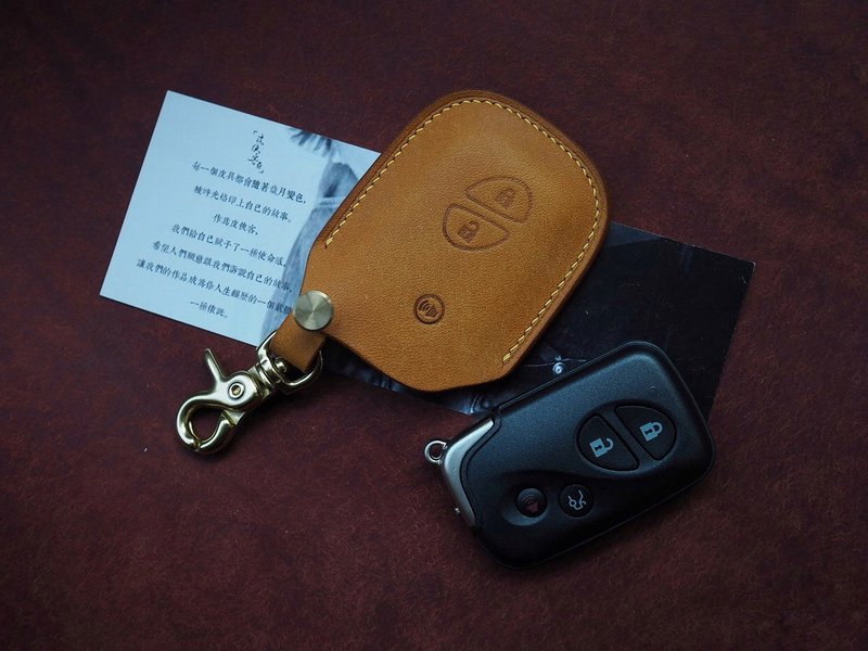 Customized Handmade Leather Lexus Car key Case / Car Key Holder/Cover.Gift - ที่ห้อยกุญแจ - หนังแท้ หลากหลายสี