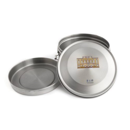 TiANN鈦安 x TiKOBO鈦工坊 【惜物特惠-福利品】純鈦便當盒 鐵路便當盒組 臺南車站驛-附網袋