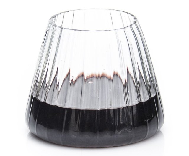 Wavy Lines Can Glass Cup