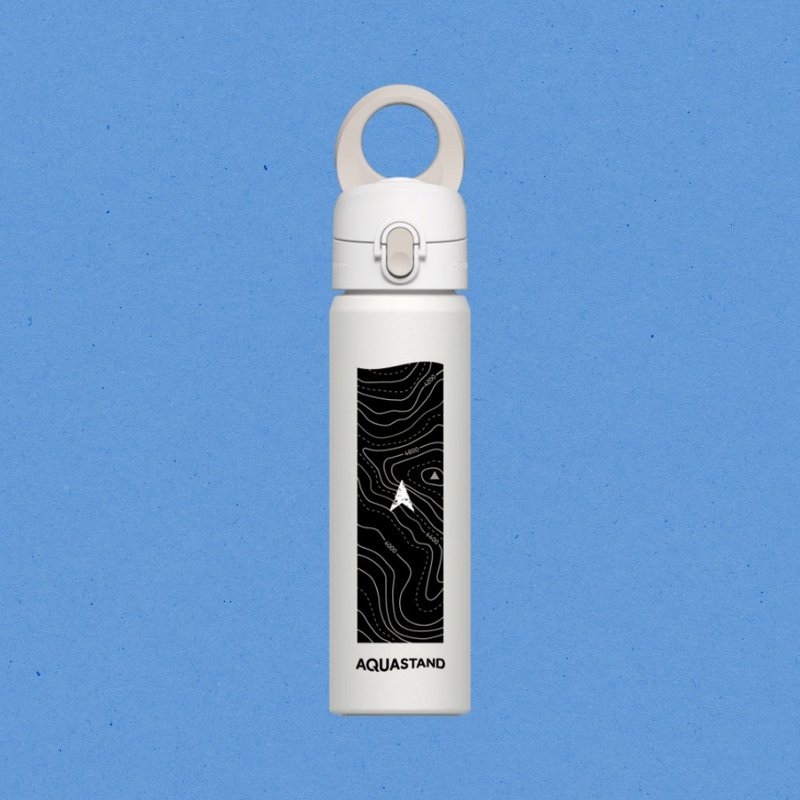 AquaStand磁吸水壺-不鏽鋼保溫瓶|獨家設計/登山指南(白) - 手機/平板支架 - 不鏽鋼 多色