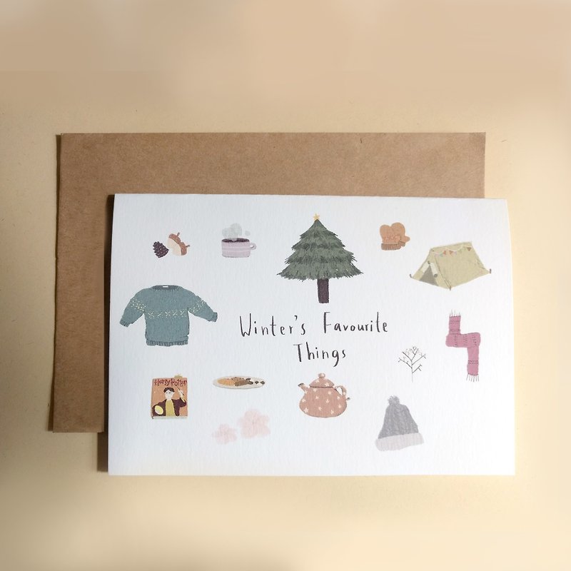 【電子クリスマスカード印刷】クリスマス好きな小物 - Web招待状・年賀状・カード - 紙 グリーン