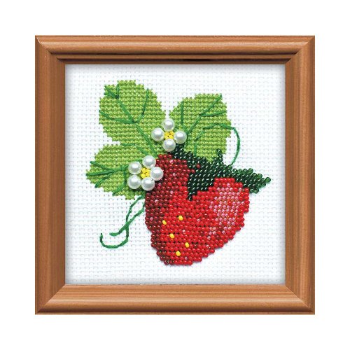 MARUMi刺繡手作 RIOLIS 十字繡珠繡材料包 - 草莓