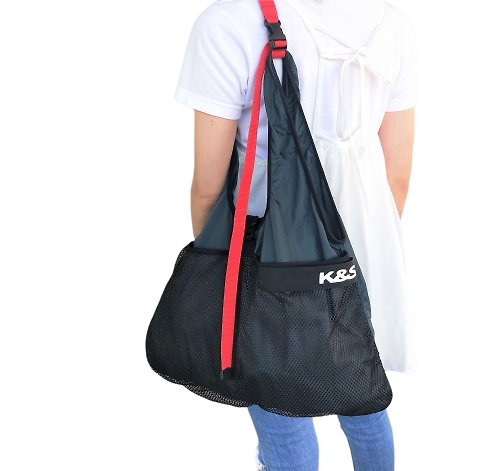 K&S FUN生活 時尚環保購物袋XL - 墨綠 極輕耐重防潑水 (含繩)