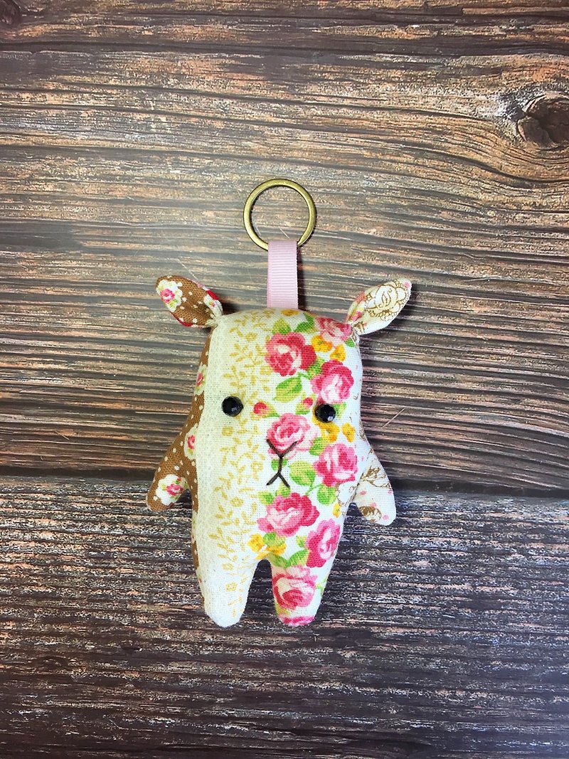+Rose Country+Fawn Key Ring - Charms - Cotton & Hemp Multicolor