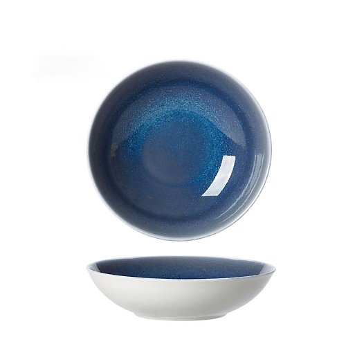 Royal Crown Derby 皇家皇冠德貝 Art Glaze藝術彩釉系列-25.5CM義式湯盤-滄藍