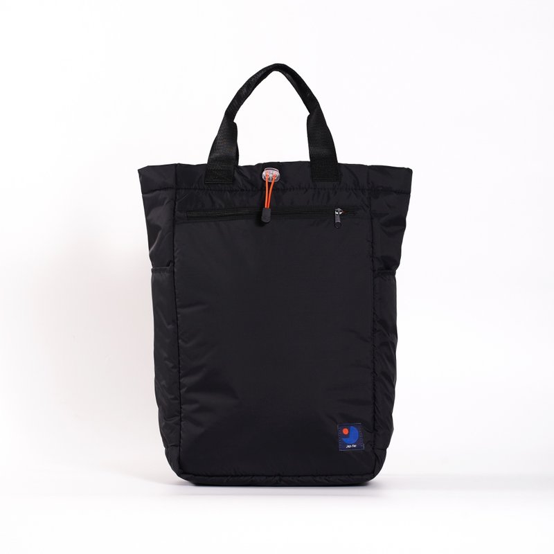 japfac Baggy bag All black - กระเป๋าเป้สะพายหลัง - ไนลอน สีดำ