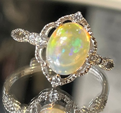 nuwu＿jewelry 女巫彩寶 nuwn jewelry 幻彩星辰 歐泊 戒指 s925 Opal silver ring