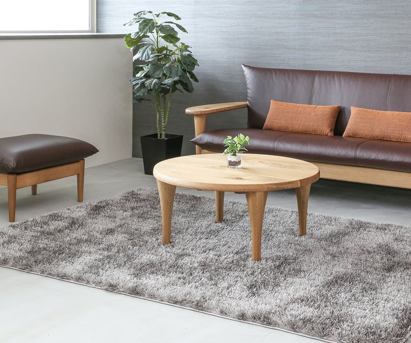 Hida Furniture Hida Sangyo Forest Words Round Living Table - โต๊ะอาหาร - ไม้ สีนำ้ตาล