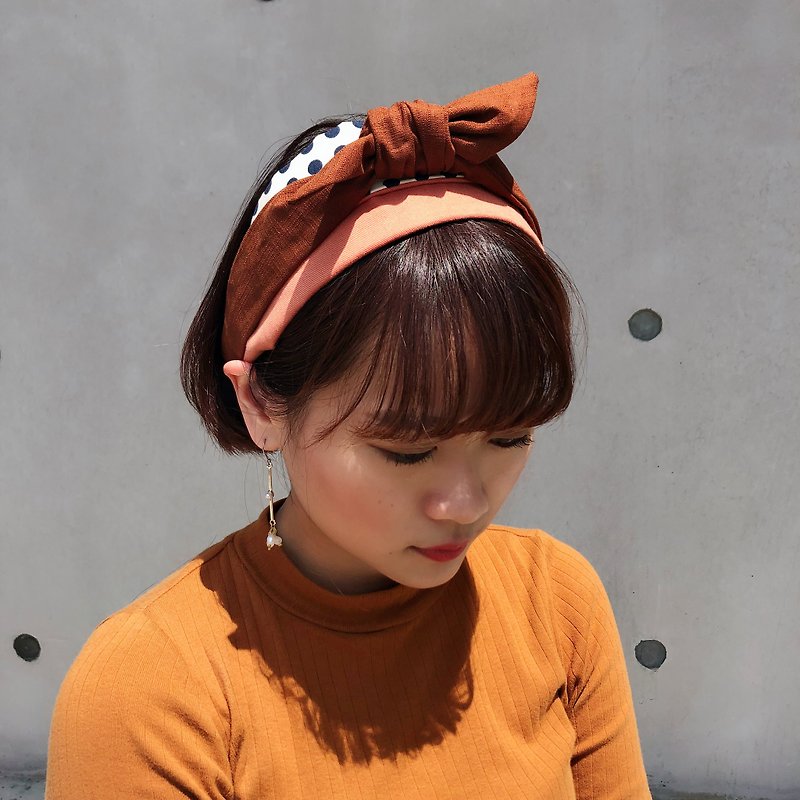 Random Day Elastic hair band - Hair Accessories - Cotton & Hemp Orange